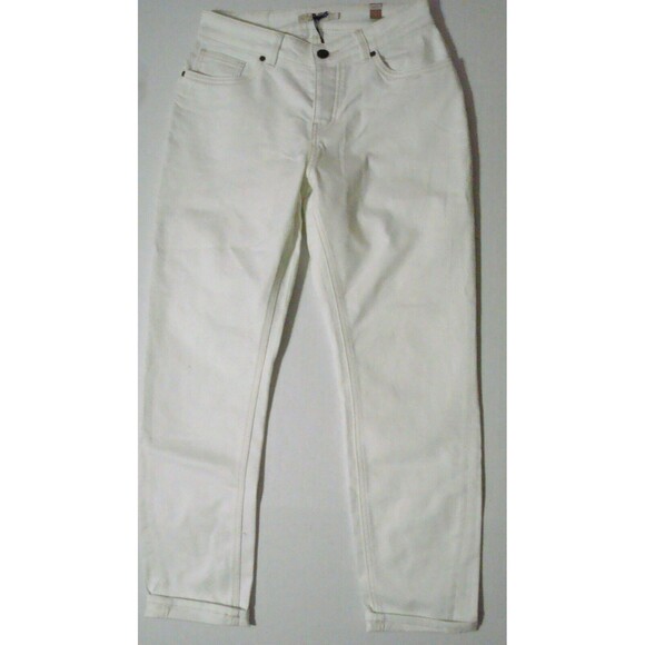New NWT Womens 2 26 X 27 Prana Buxton Jeans White Boyfriend Stretch Organic Nice - Picture 2 of 7